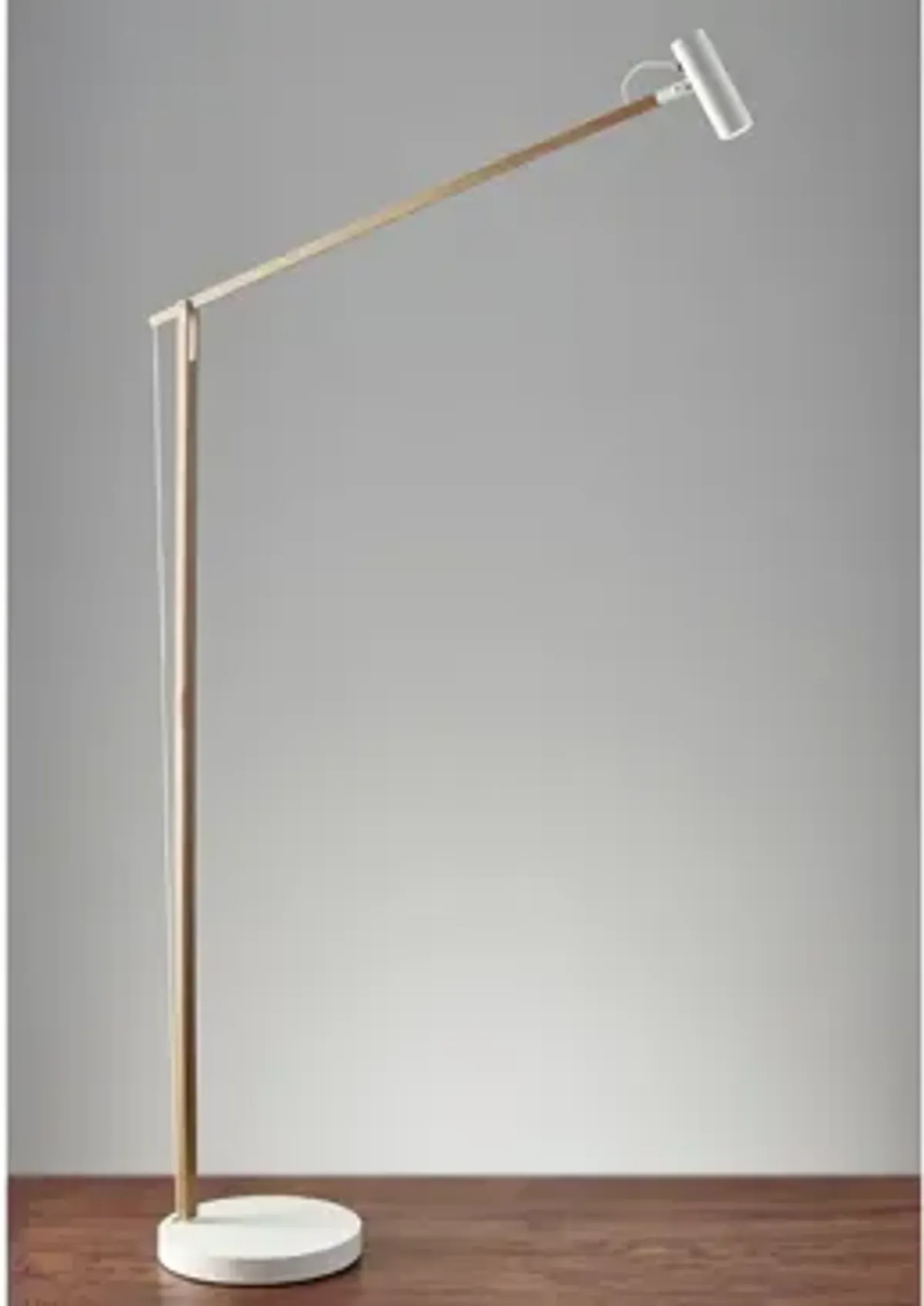 Crane LED Floor Lamp in Natural & White by Adesso Inc