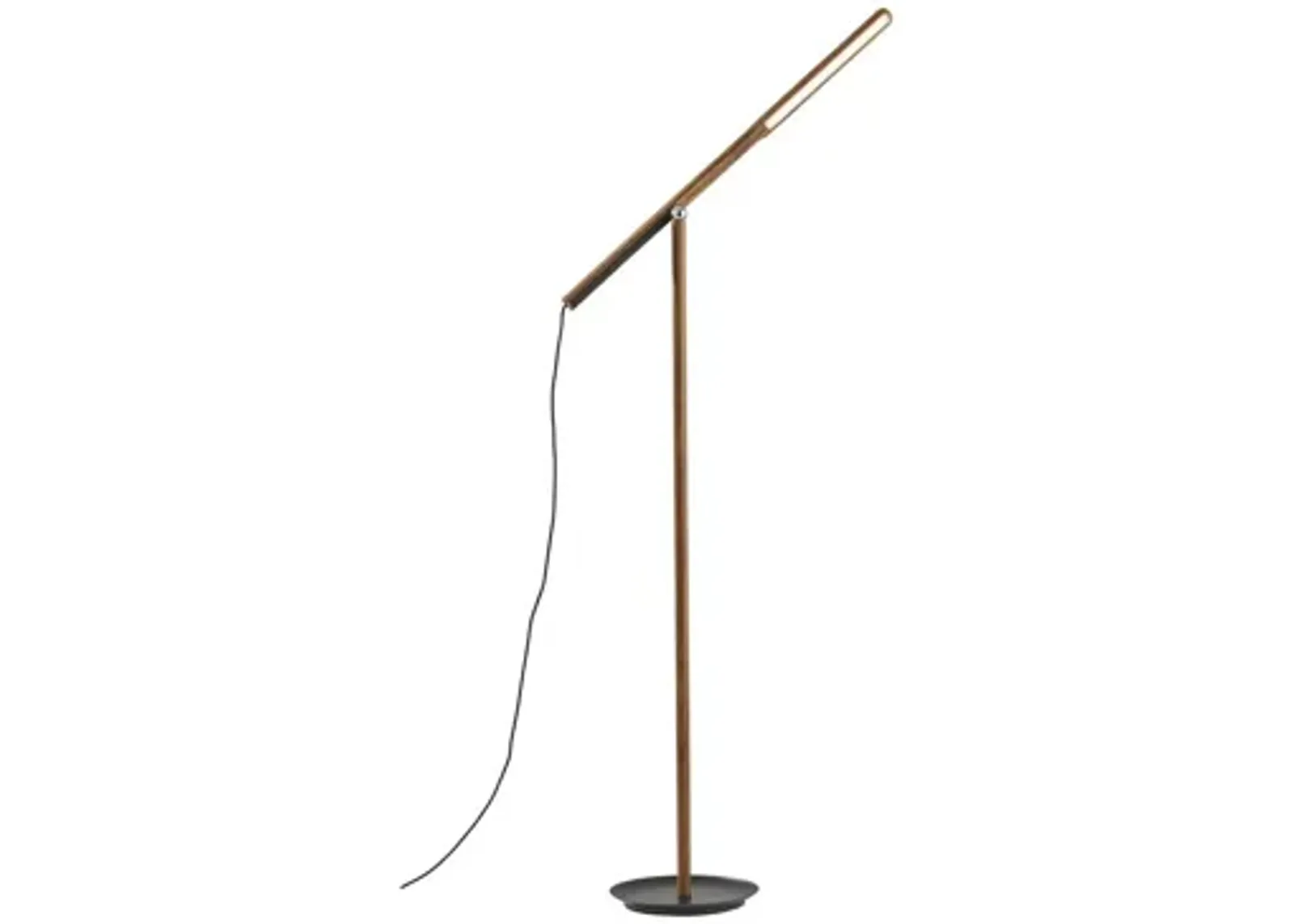 Gravity LED Floor Lamp in Walnut by Adesso Inc