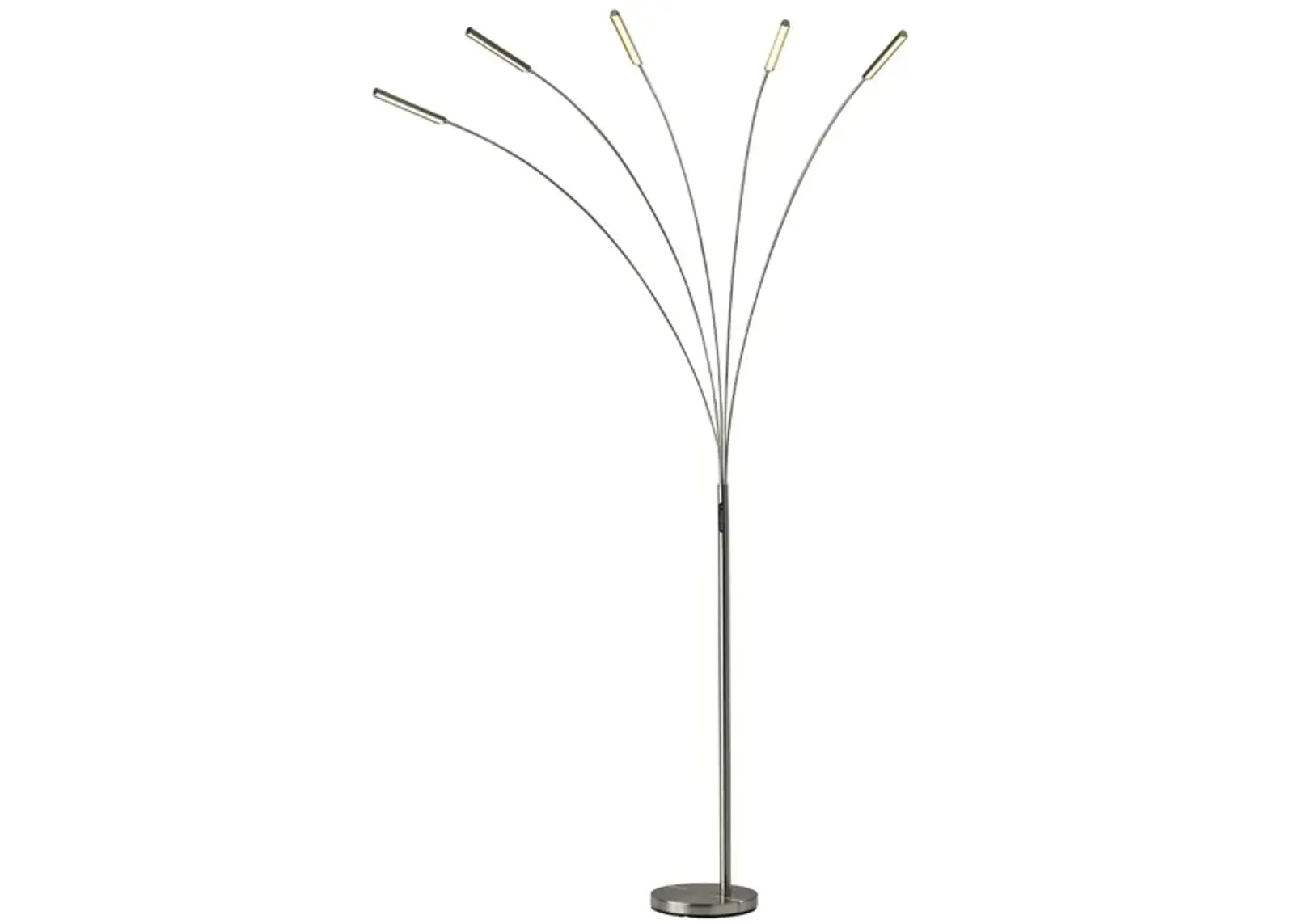 Zodiac LED Arc Lamp in Brushed Steel by Adesso Inc