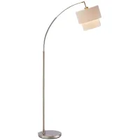 Gala Arc Floor Lamp in Brushed steel by Adesso Inc