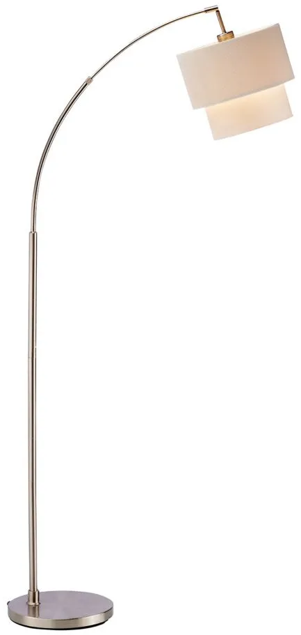 Gala Arc Floor Lamp in Brushed steel by Adesso Inc