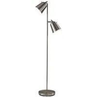 Malcolm Floor Lamp in Brushed Steel by Adesso Inc