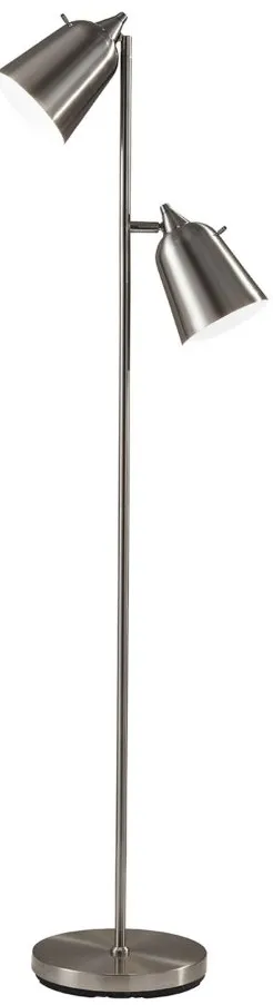 Malcolm Floor Lamp in Brushed Steel by Adesso Inc