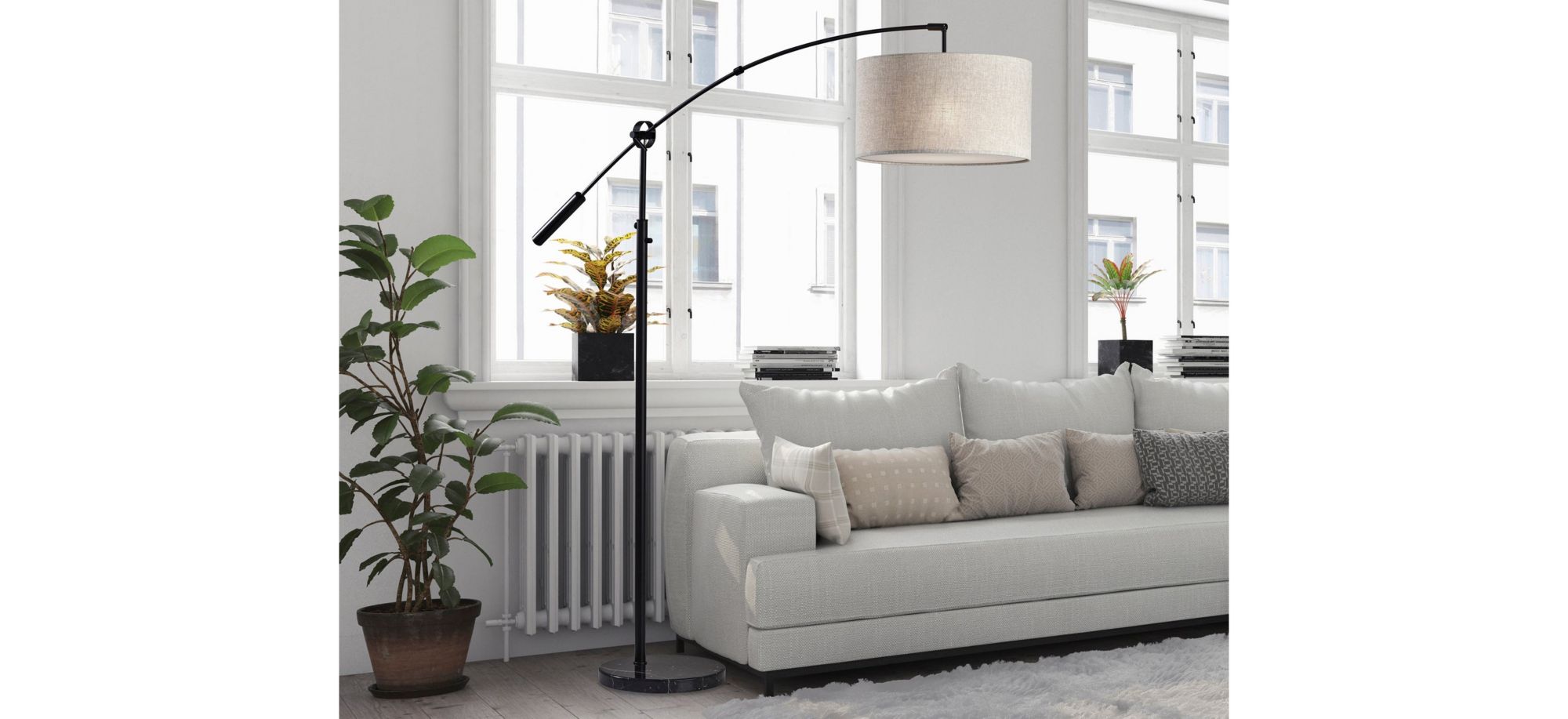 Adler Arc Lamp in Black by Adesso Inc