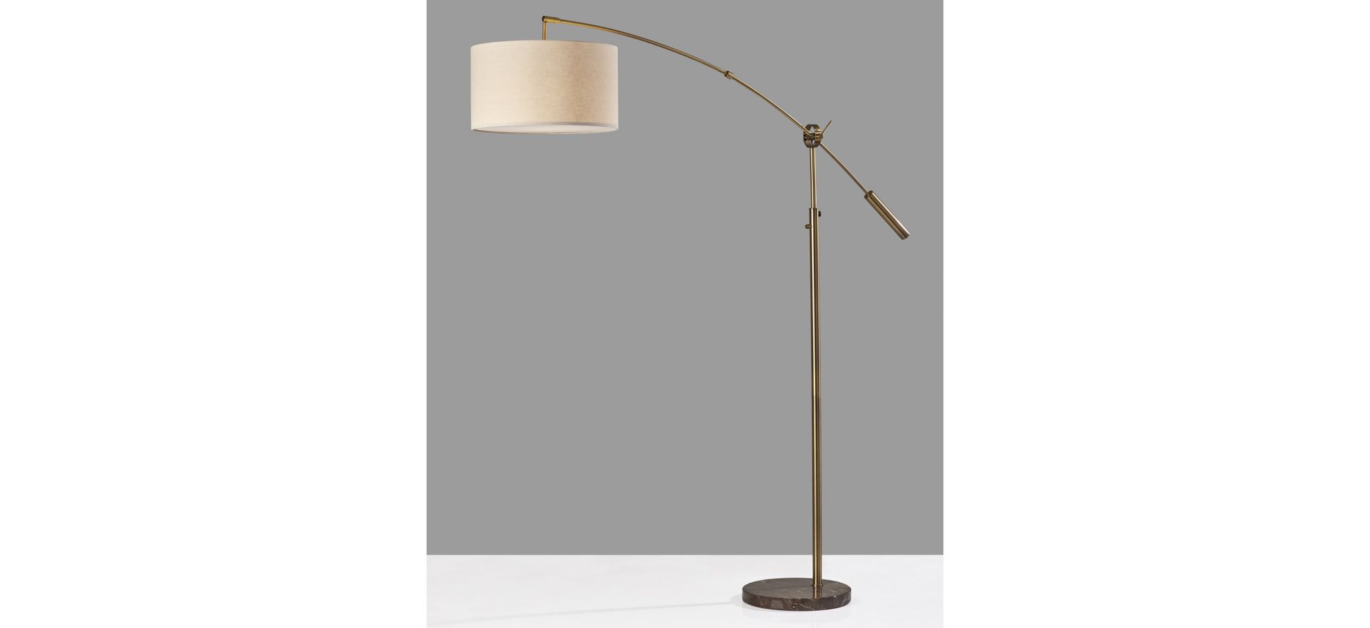 Adler Arc Lamp in Antique Brass by Adesso Inc