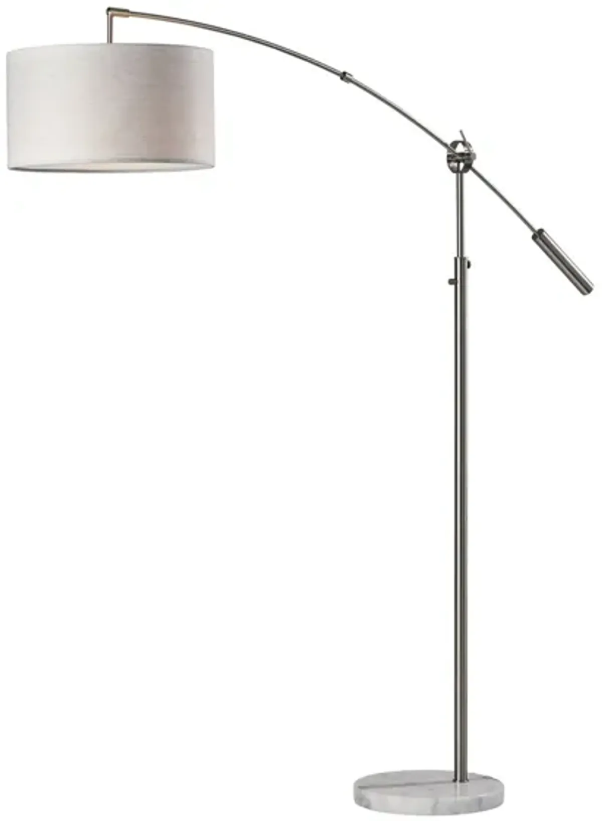 Adler Arc Lamp in Brushed Steel by Adesso Inc