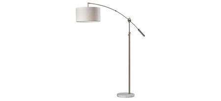 Adler Arc Lamp in Brushed Steel by Adesso Inc