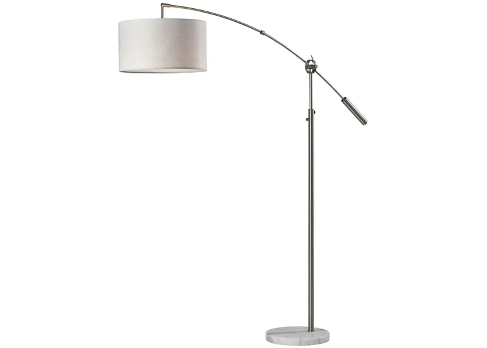 Adler Arc Lamp in Brushed Steel by Adesso Inc