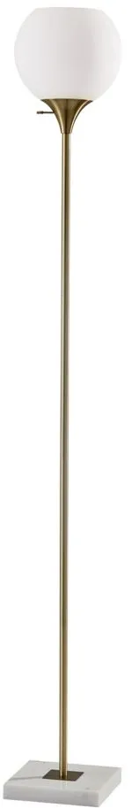 Fiona Torchiere Floor Lamp in Antiqued Brass by Adesso Inc