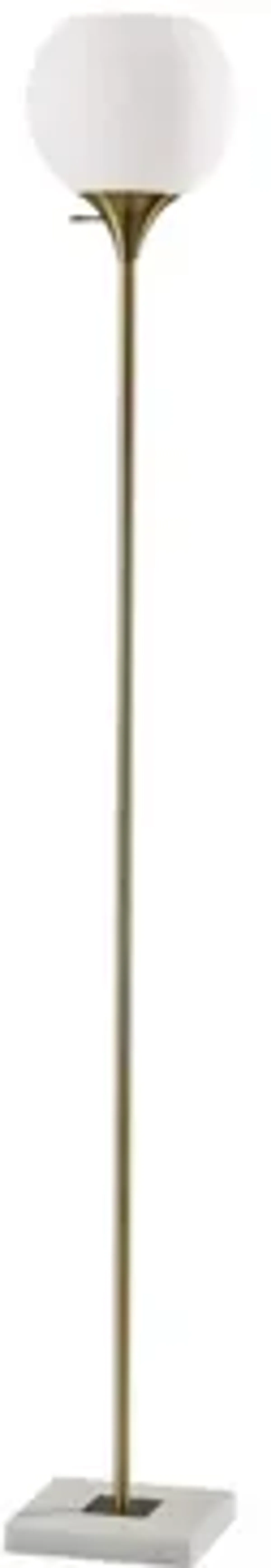 Fiona Torchiere Floor Lamp in Antiqued Brass by Adesso Inc