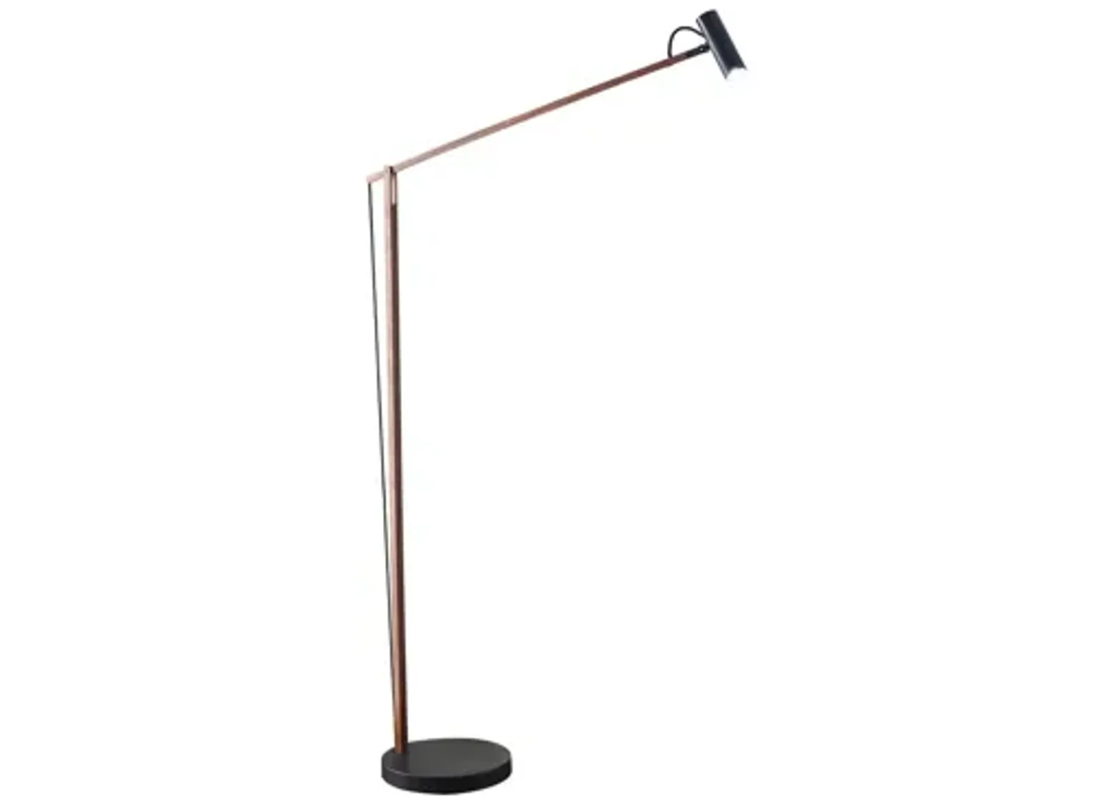 Crane LED Floor Lamp in Walnut & Black by Adesso Inc