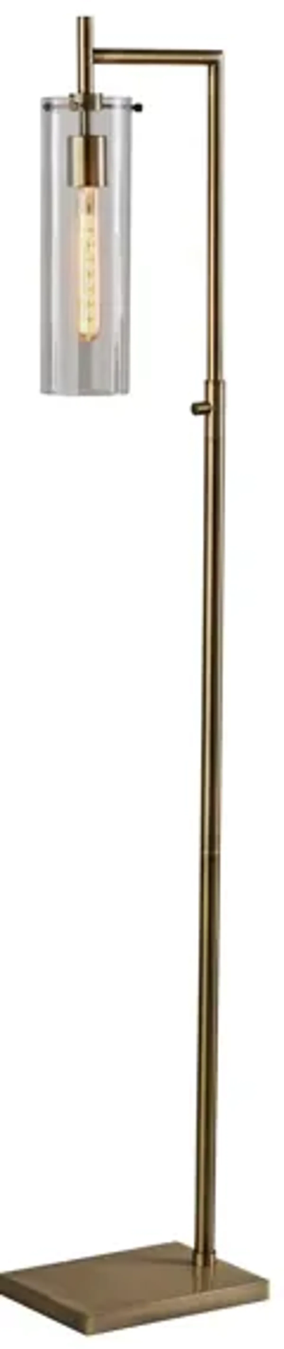 Dalton 1 Light Floor Lamp in Antique Brass by Adesso Inc