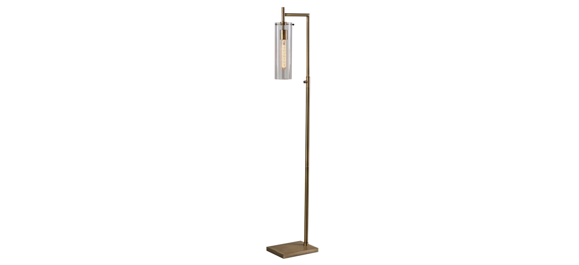 Dalton 1 Light Floor Lamp in Antique Brass by Adesso Inc