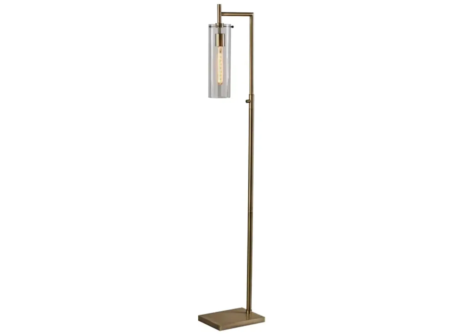 Dalton 1 Light Floor Lamp in Antique Brass by Adesso Inc