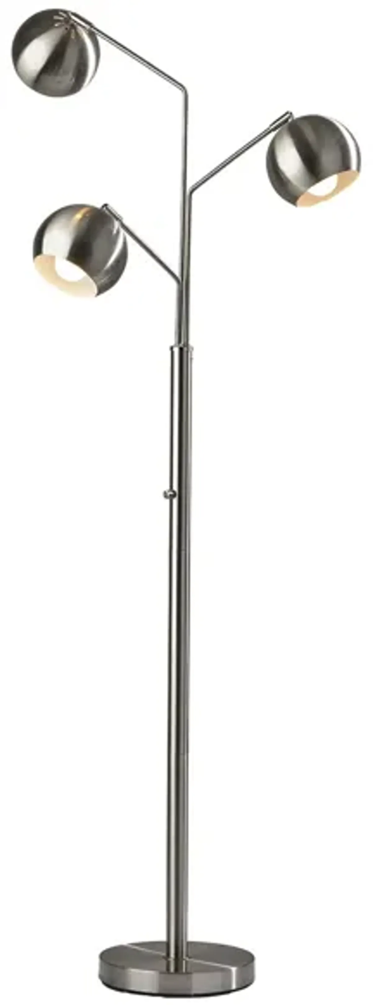 Emerson 3-Light Floor Lamp in Silver by Adesso Inc