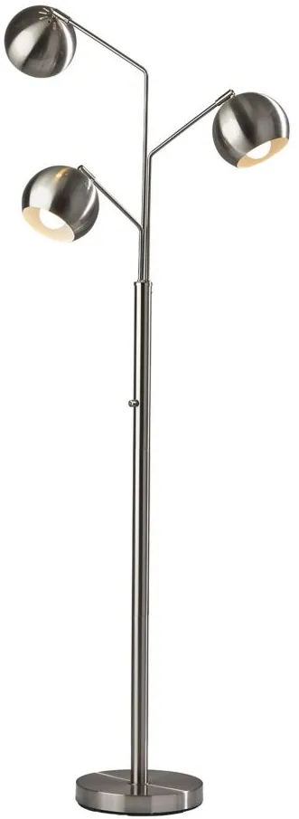 Emerson 3 Light Floor Lamp in Silver by Adesso Inc