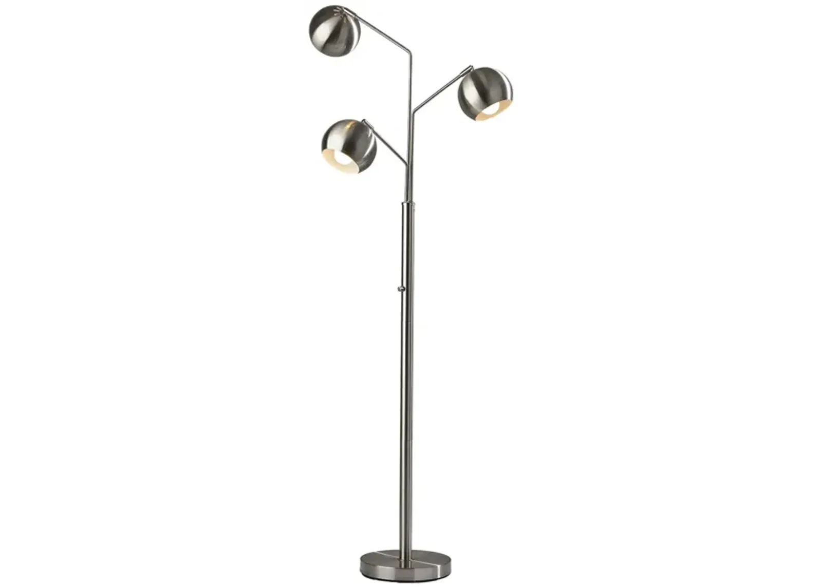 Emerson 3-Light Floor Lamp in Silver by Adesso Inc