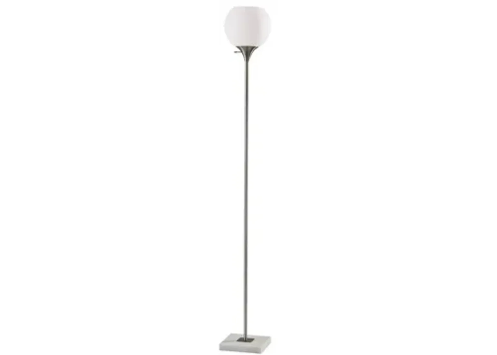 Fiona Torchiere Floor Lamp in Silver by Adesso Inc