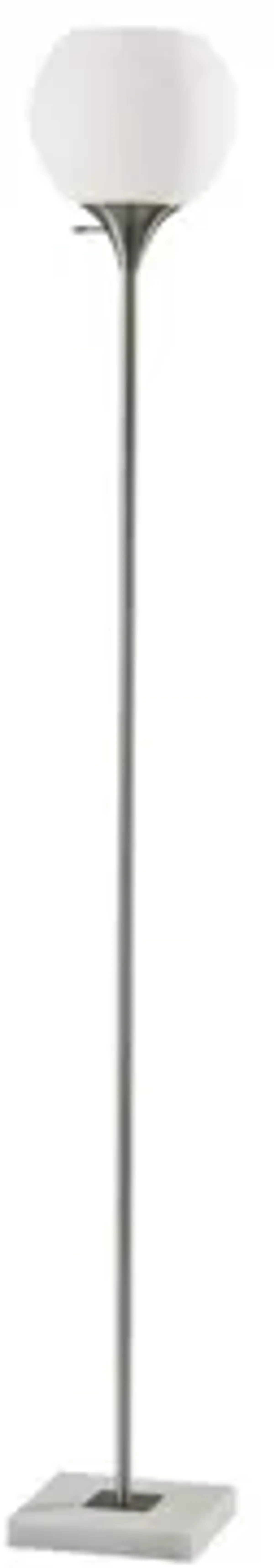 Fiona Torchiere Floor Lamp in Silver by Adesso Inc