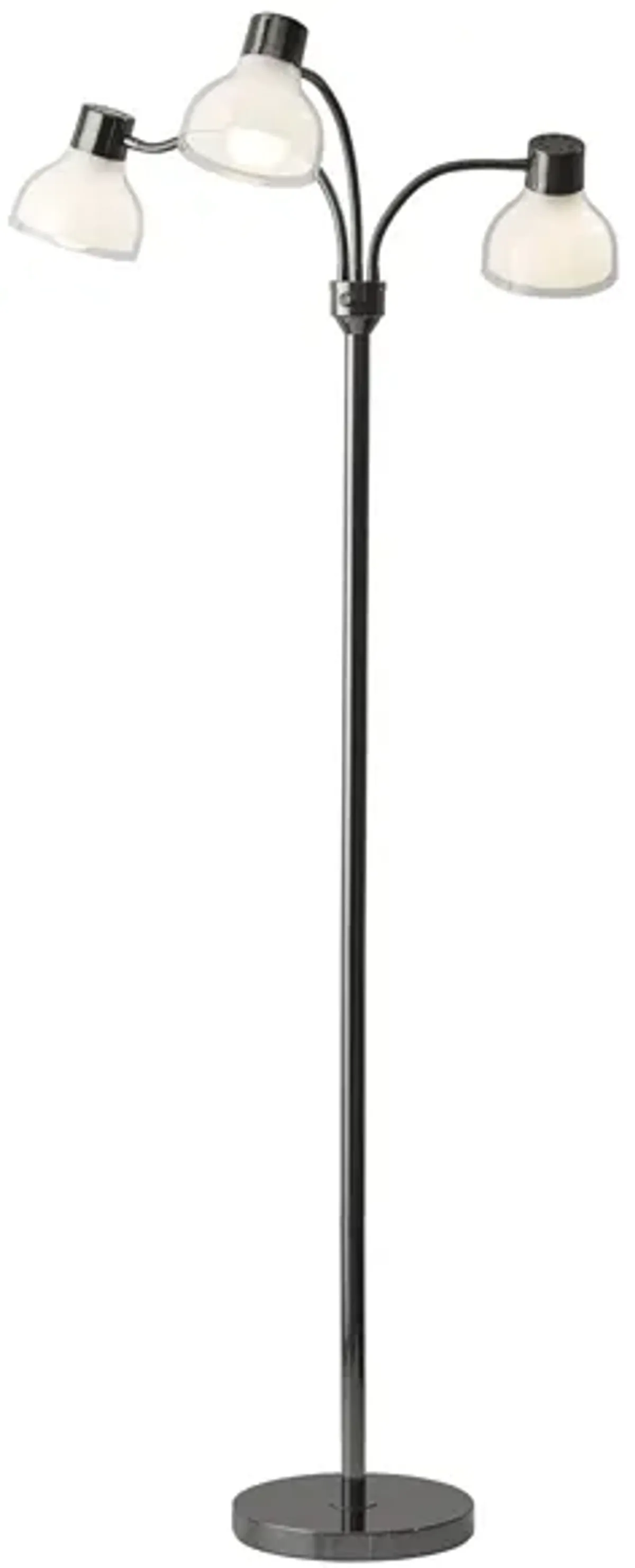 Presley 3-Arm Floor Lamp in Black by Adesso Inc