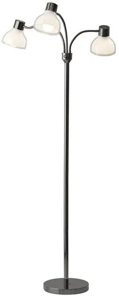 Presley 3-Arm Floor Lamp in Black by Adesso Inc