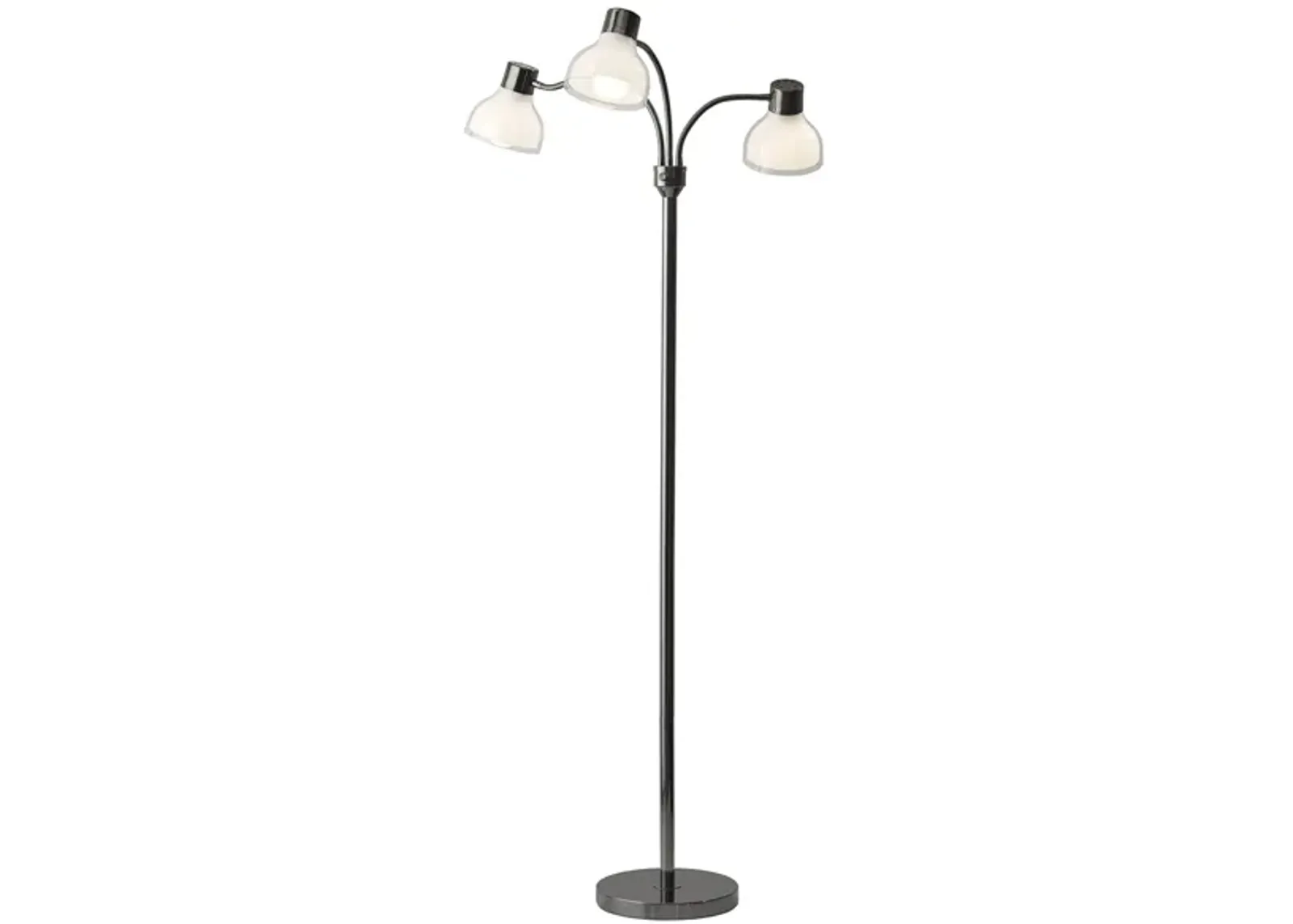 Presley 3-Arm Floor Lamp in Black by Adesso Inc