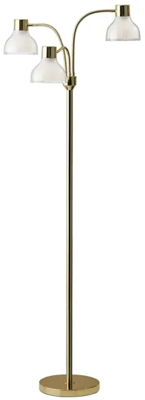 Presley 3-Arm Floor Lamp in Gold by Adesso Inc