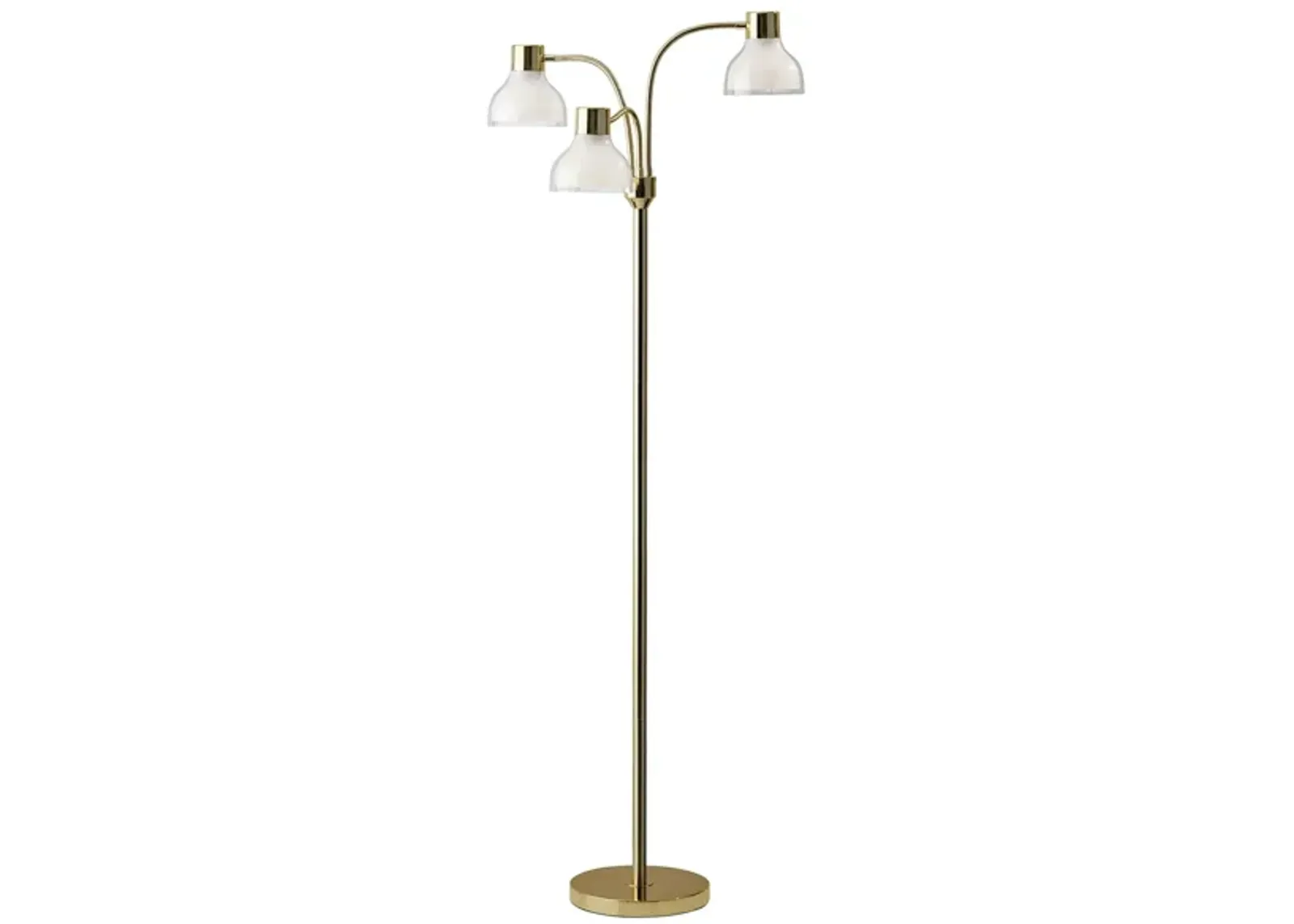 Presley 3-Arm Floor Lamp in Gold by Adesso Inc