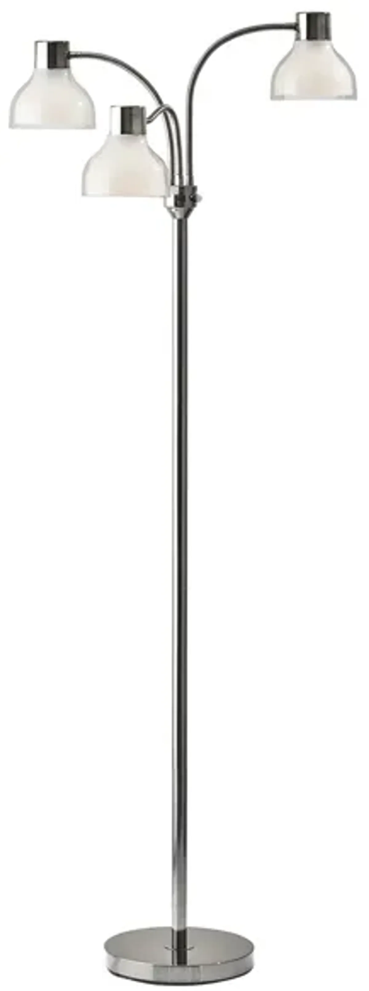 Presley 3-Arm Floor Lamp in Chrome by Adesso Inc