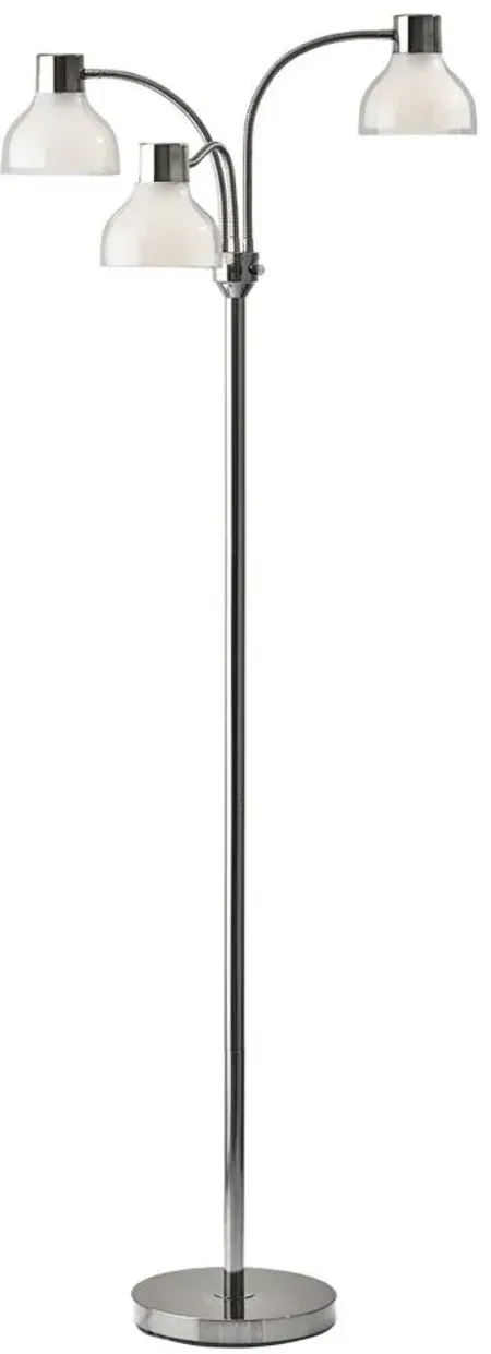 Presley 3-Arm Floor Lamp in Chrome by Adesso Inc