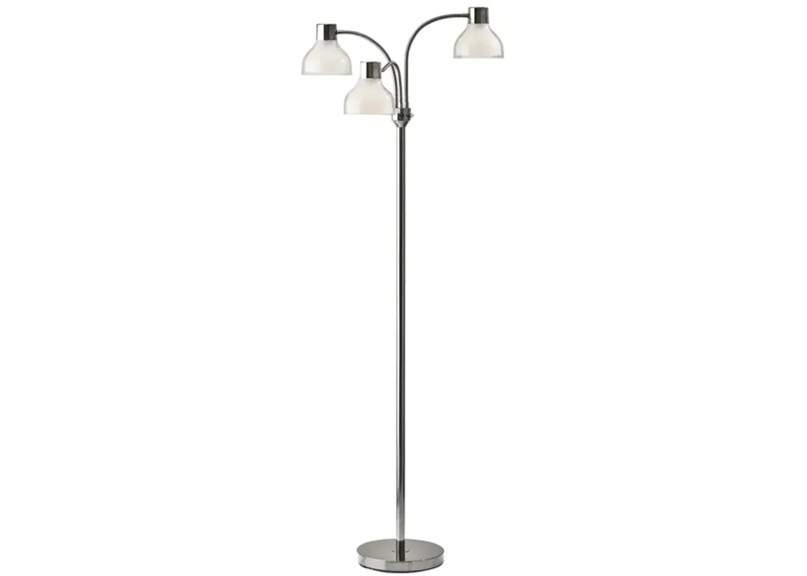 Presley 3-Arm Floor Lamp in Chrome by Adesso Inc