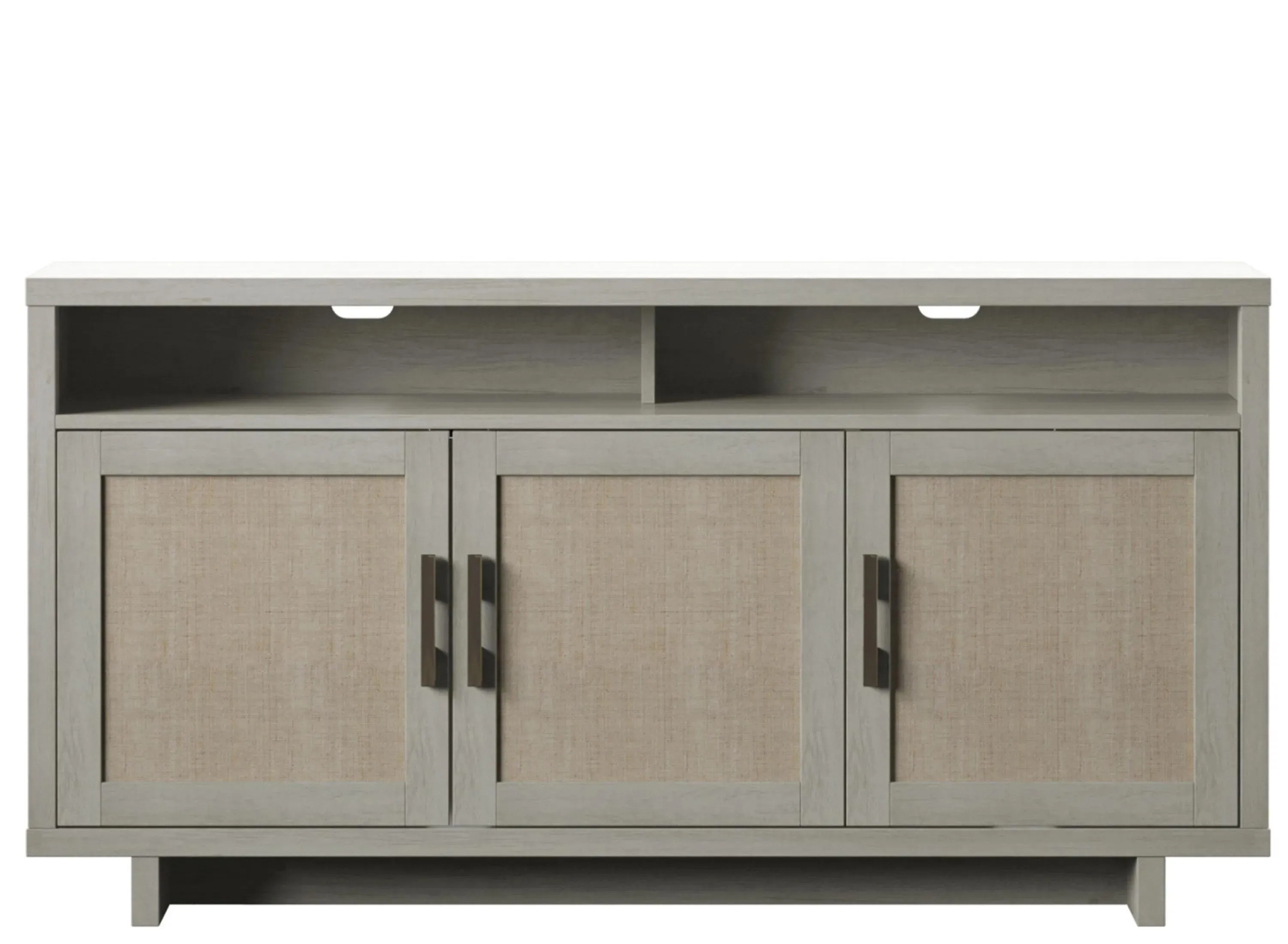 Lisa 60" Tv Stand with Fabric Doors in Fairfax Oak by Twin-Star Intl.