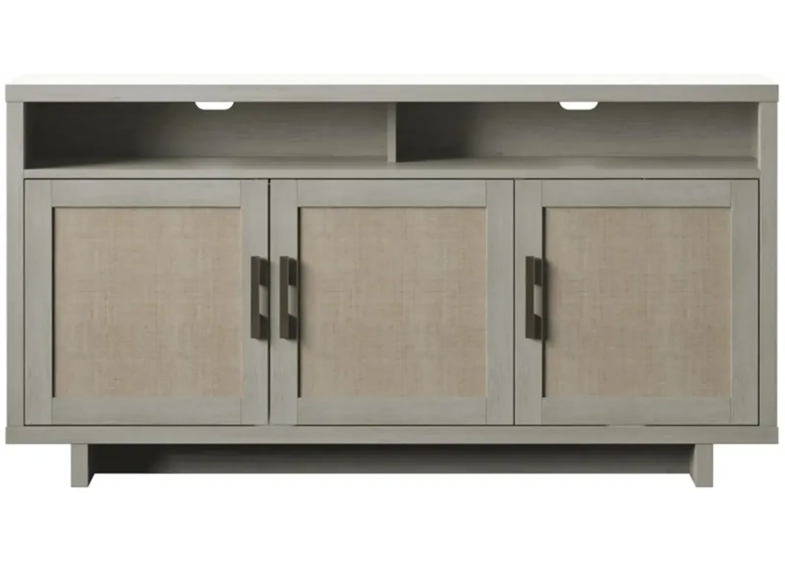 Lisa 60" Tv Stand with Fabric Doors in Fairfax Oak by Twin-Star Intl.