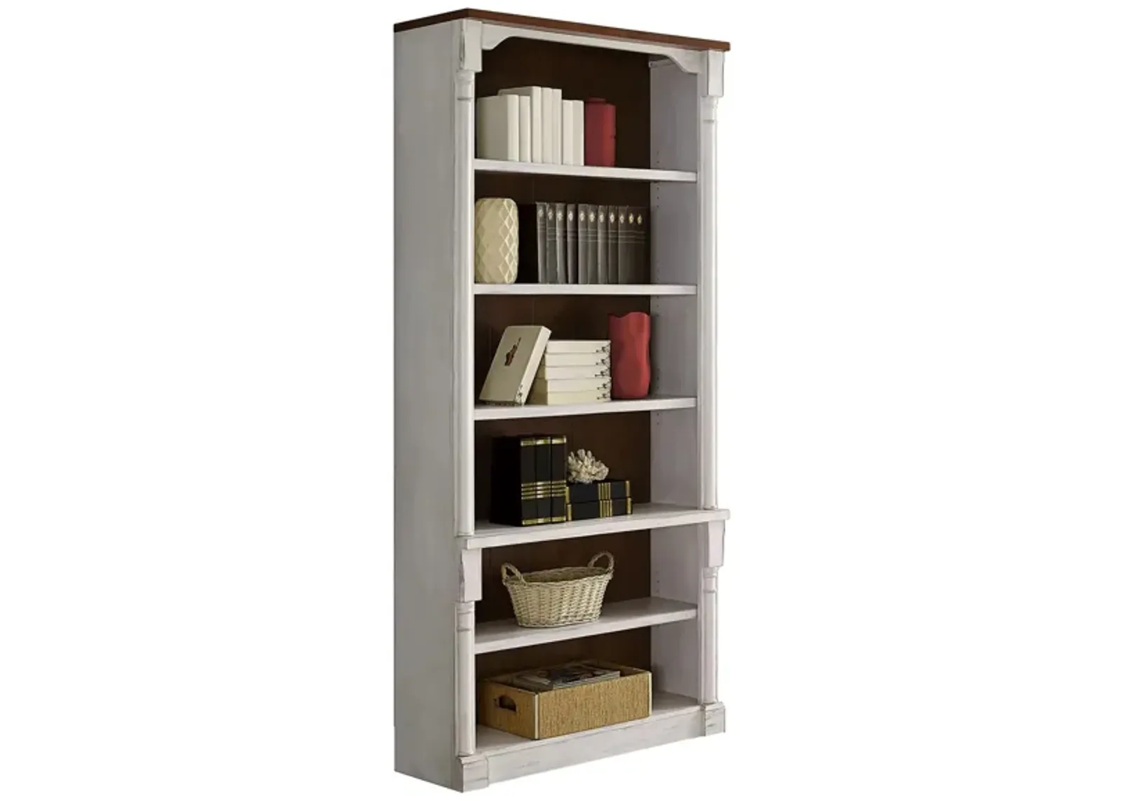 Durham 94" Bookcase in White by Martin Furniture