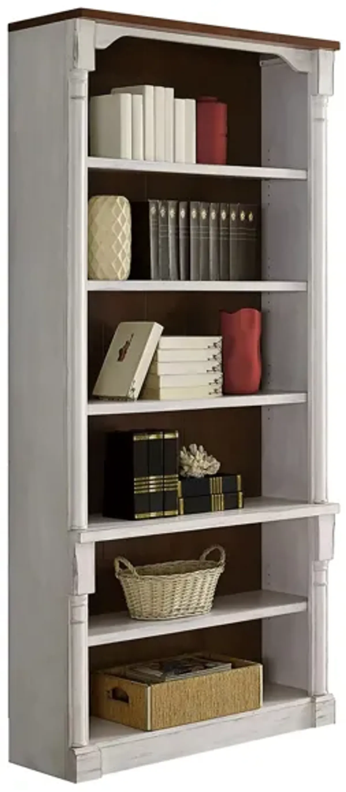 Durham 94" Bookcase in White by Martin Furniture