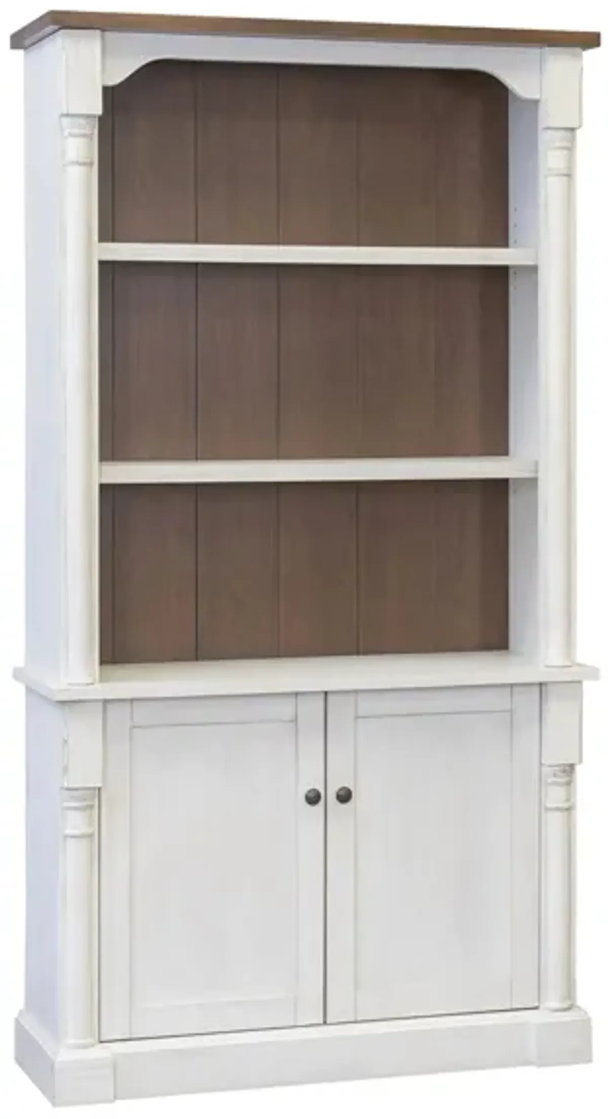 Durham Bookcase with Doors in White by Martin Furniture