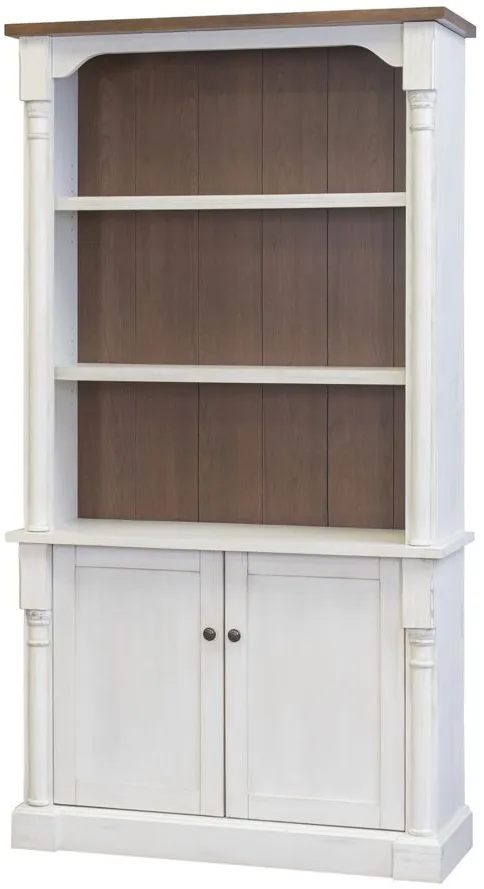 Durham Bookcase with Doors in White by Martin Furniture
