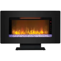 Elysium 36" Wall Mounted Fireplace in Black by Twin-Star Intl.