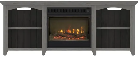 Melissa 60" TV Stand with Electric Fireplace in Gray Oak by Twin-Star Intl.