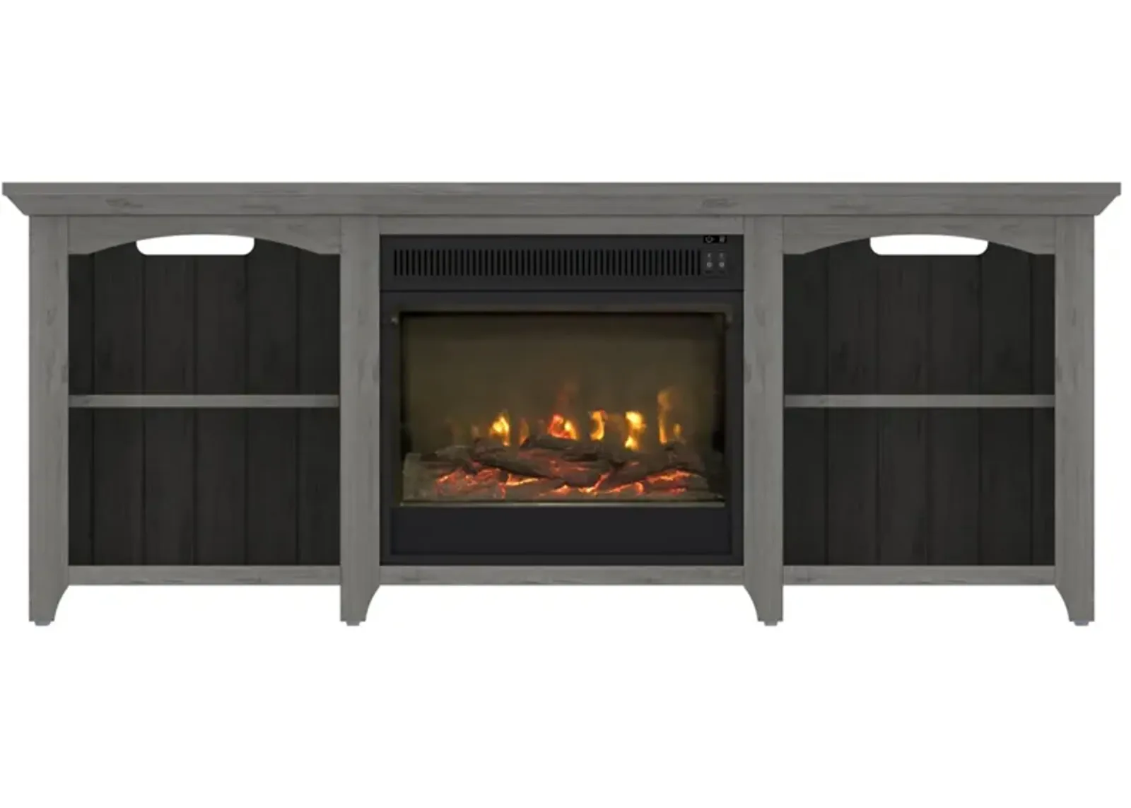 Melissa 60" TV Stand with Electric Fireplace in Gray Oak by Twin-Star Intl.