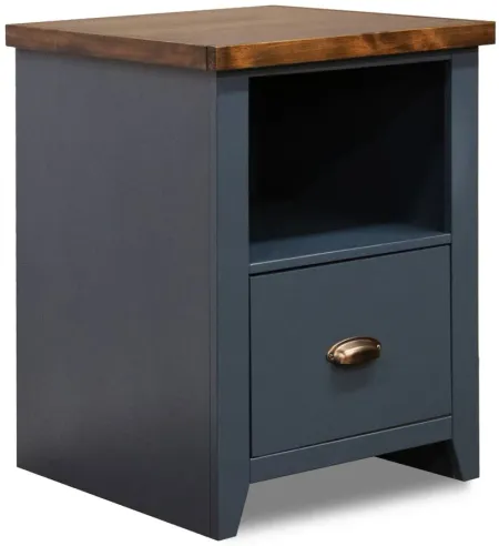 Nantucket File Cabinet in Blue Denim and Whiskey by Legends Furniture