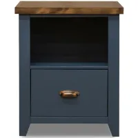 Nantucket File Cabinet in Blue Denim and Whiskey by Legends Furniture