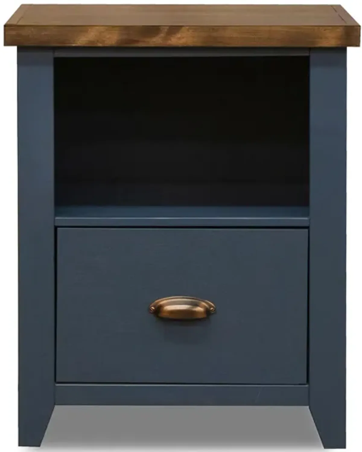 Nantucket File Cabinet in Blue Denim and Whiskey by Legends Furniture