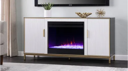 Newcastle Daltaire Fireplace Media Console in Black by SEI Furniture