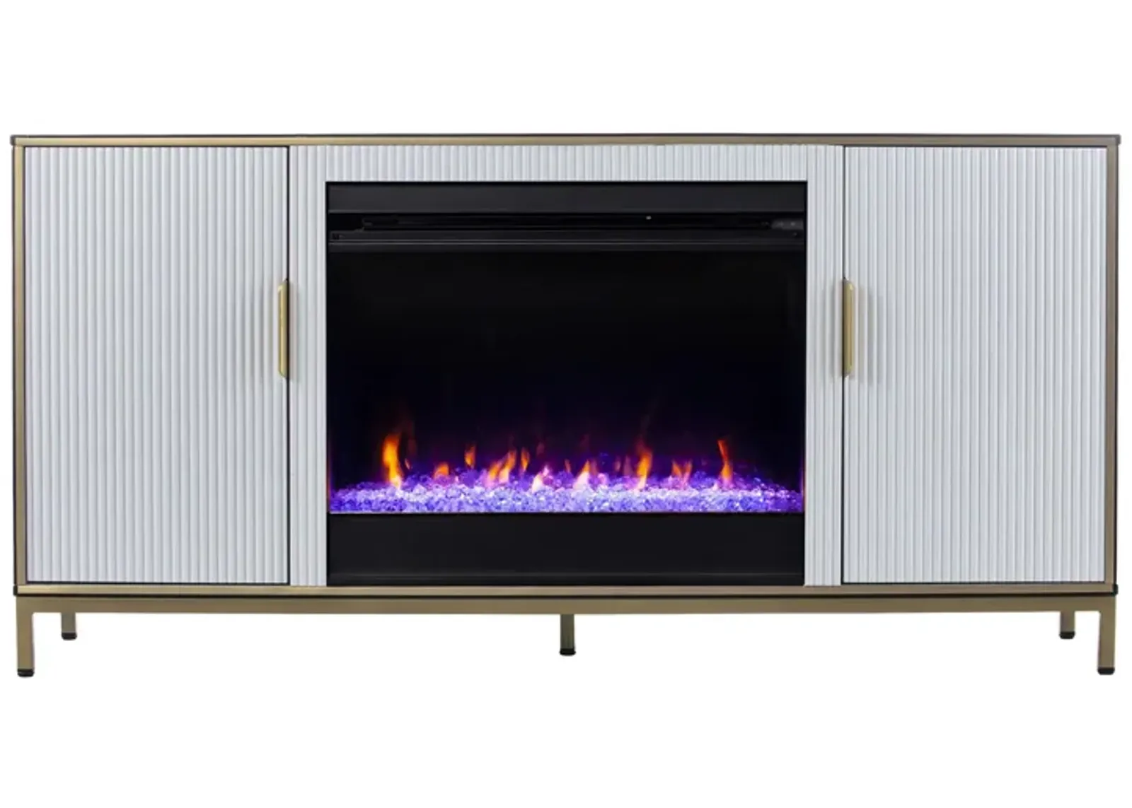 Newcastle Daltaire Fireplace Media Console in Black by SEI Furniture