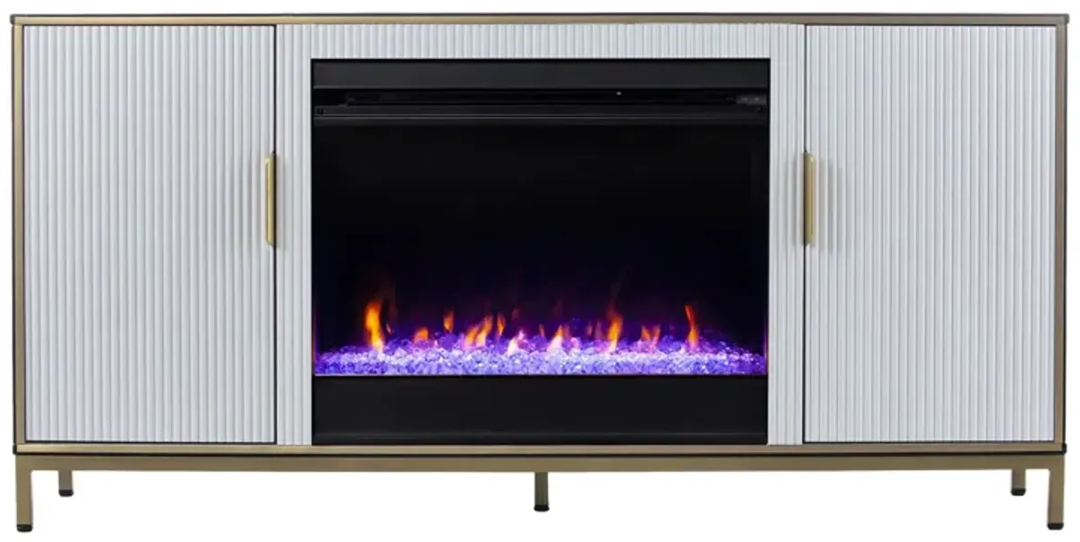 Newcastle Daltaire Fireplace Media Console in Black by SEI Furniture