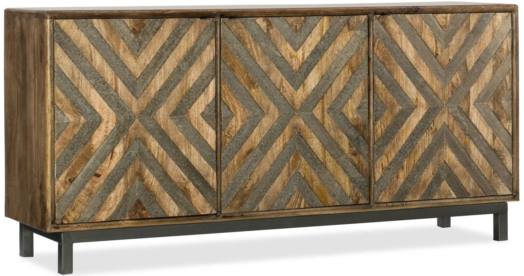 Serramonte Three-Door Entertainment Console in Brown by Hooker Furniture