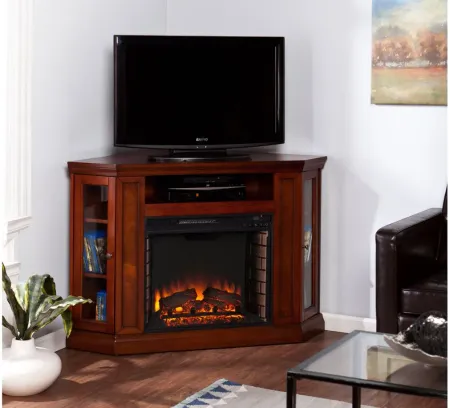 Oldham Convertible Media Fireplace in Brown by SEI Furniture