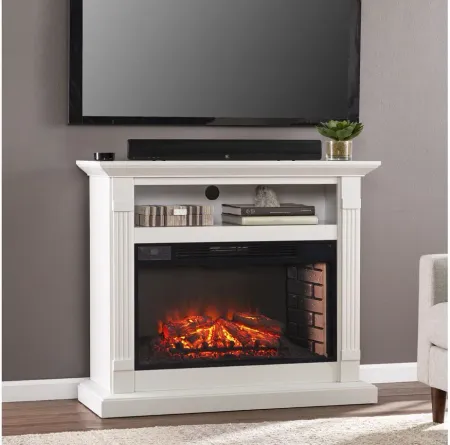 Prescot Media Fireplace in Gray by SEI Furniture
