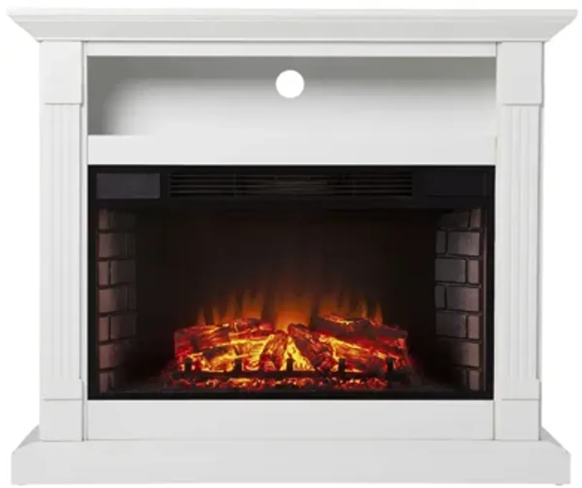 Prescot Media Fireplace in Gray by SEI Furniture